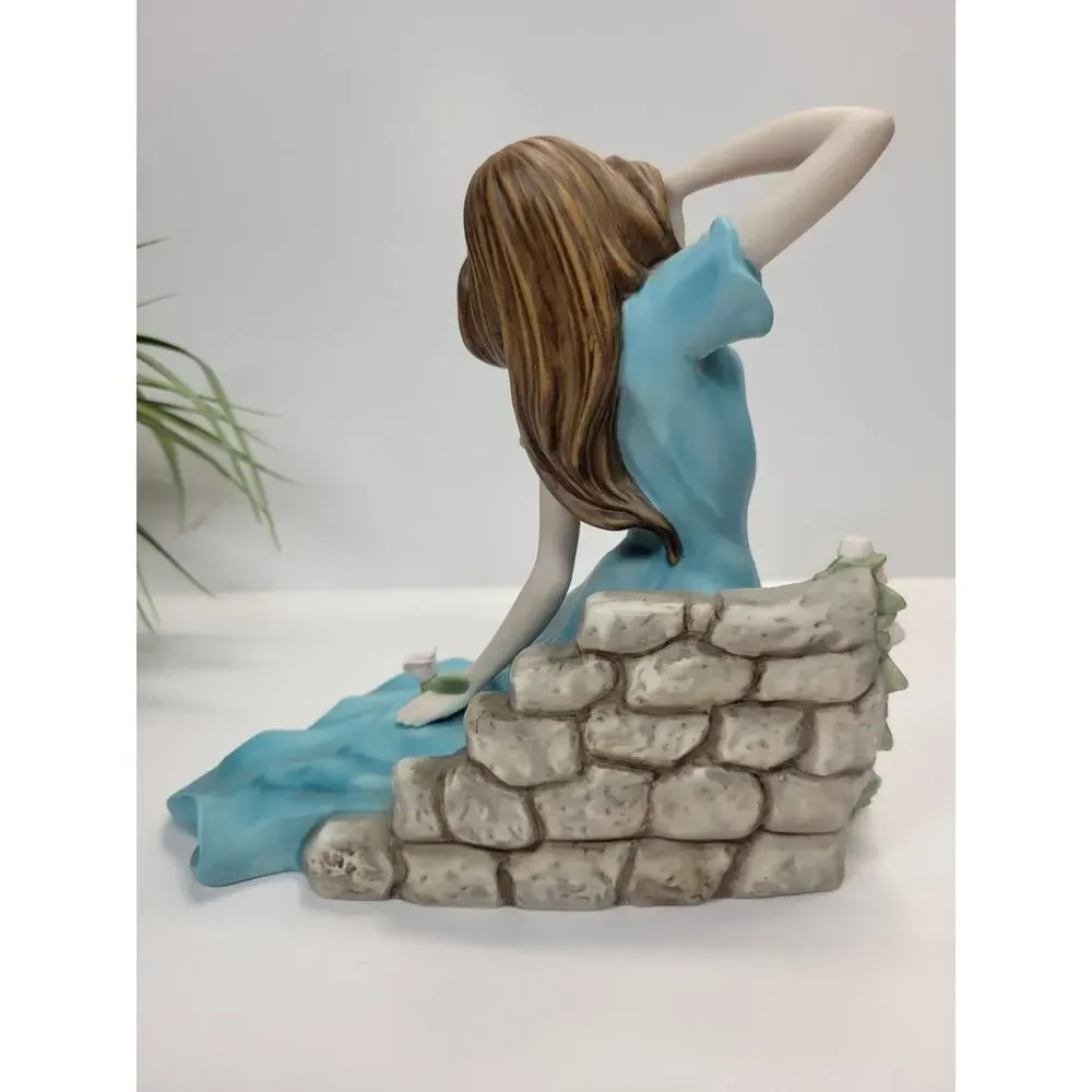 Homco Home Interiors Lisa's Garden Figurine Lady Blue Dress 14718-07